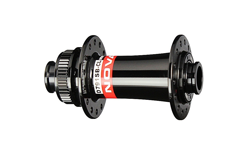 Mozzo anteriore per disco Novatec D791SB-CL-15, centerlock, nero, 32 fori