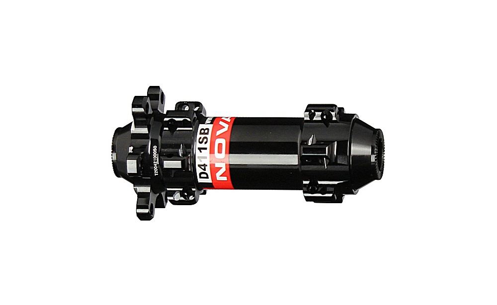Mozzo disco anteriore Novatec D411SB-12, nero, 24 fori