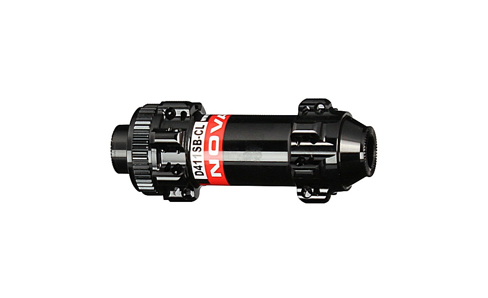 Mozzo anteriore a disco Novatec D411SB-CL-12, centerlock, nero, 28 fori