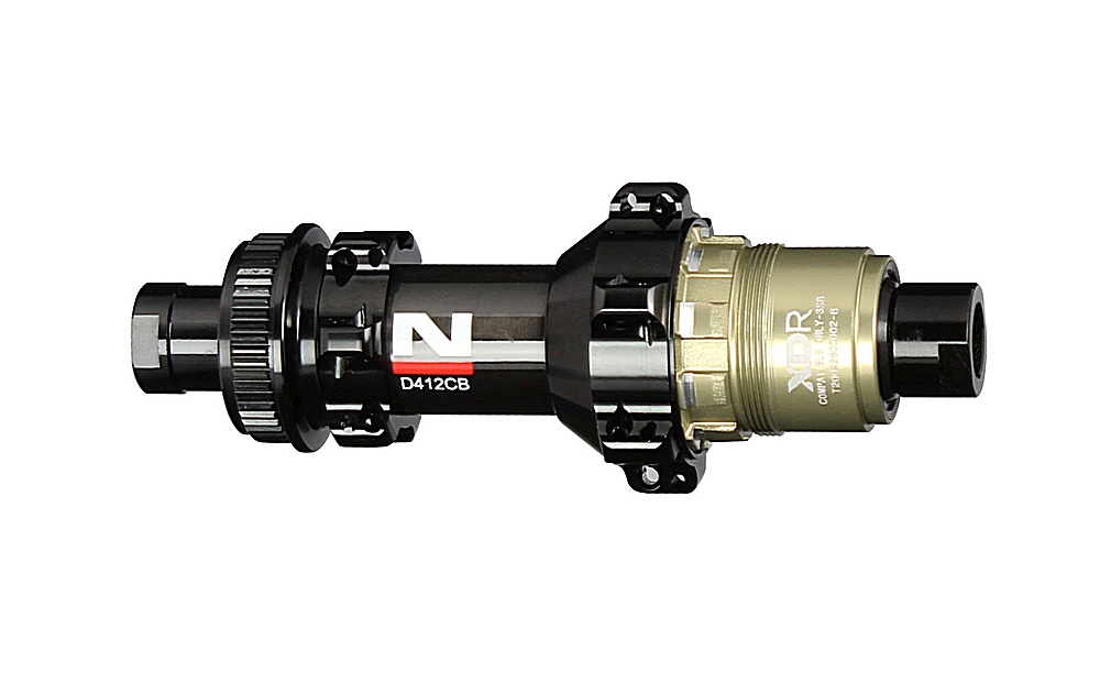 Mozzo posteriore Novatec D412CB-CL-X12-A4A-XDR, centerlock, nero, 24 fori