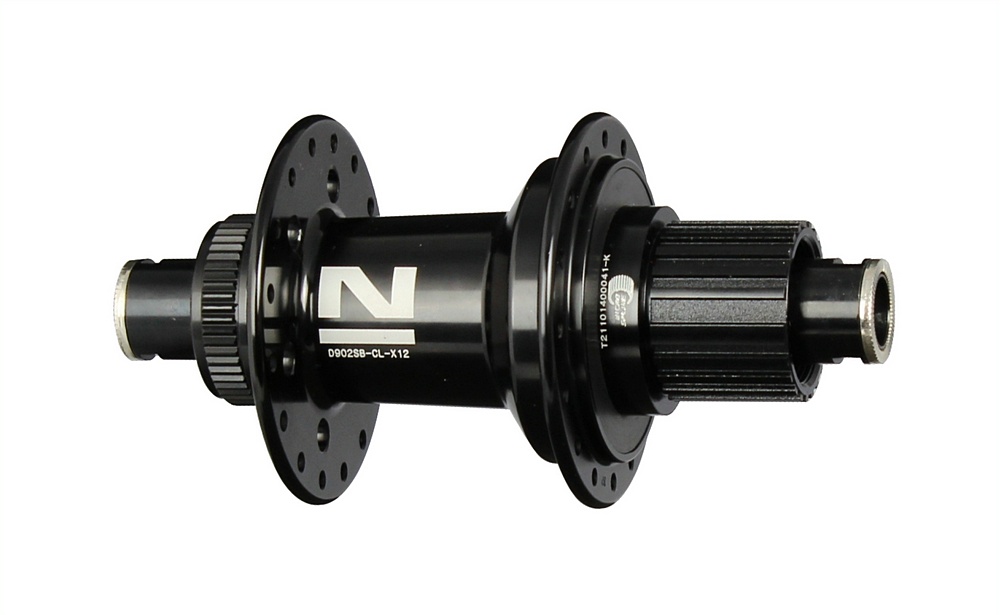 Mozzo ruota posteriore Novatec D902SB-CL-X12-A4A-MS, centerlock, nero, 32 fori