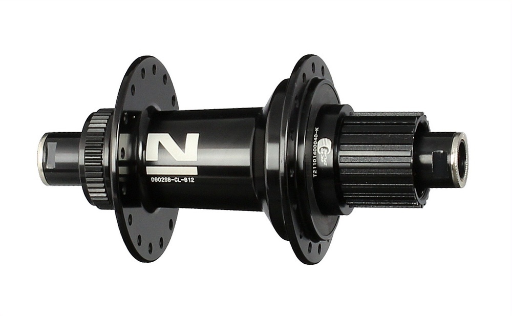 Mozzo ruota posteriore Novatec D902SB-CL-B12-A4A-MS, centerlock, nero, 32 fori