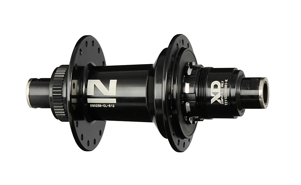Mozzo posteriore a disco Novatec D902SB-CL-B12-A4A-XD, centerlock, nero, 32 fori