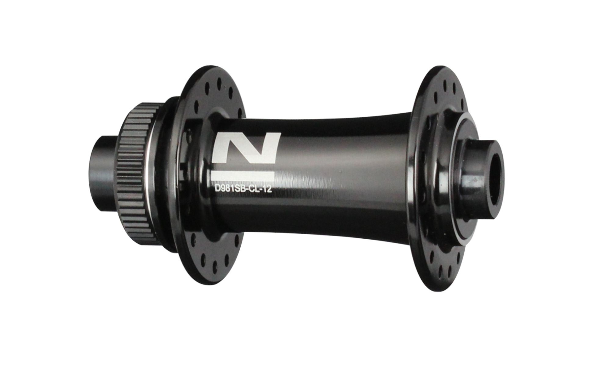 Mozzo anteriore a disco Novatec D981SB-CL-12, centerlock, nero, 28 fori