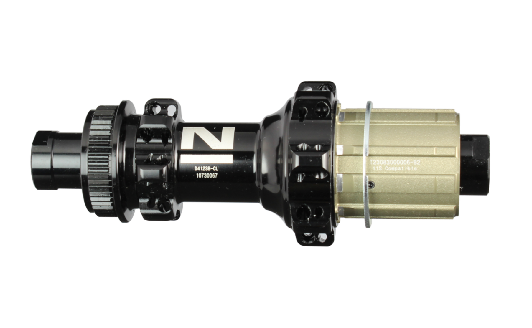 Mozzo posteriore Novatec D412SB-CL-X12-A4A-11S, centerlock, nero, 28 fori