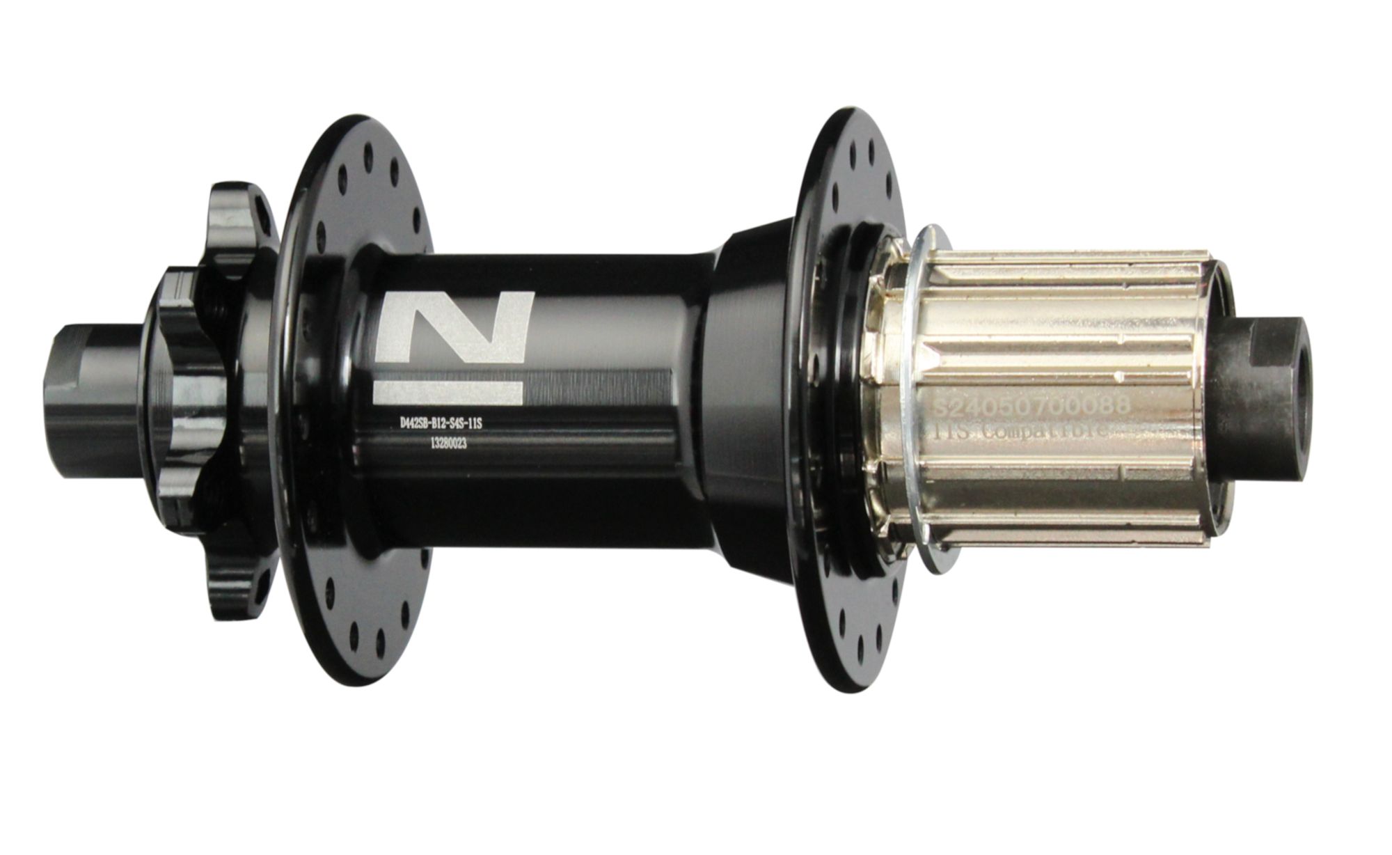 Mozzo posteriore a disco Novatec D442SB-B12-S4S-11S, nero, 32 fori