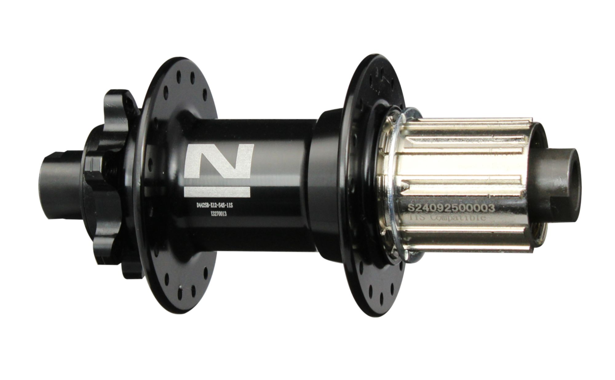 Mozzo posteriore a disco Novatec D442SB-X12-S4S-11S, nero, 32 fori
