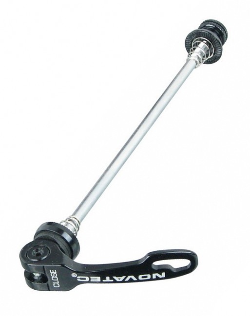 Attacco rapido QR249R Nero, perno: CrMo R:144 (45g) Logo Novatec
