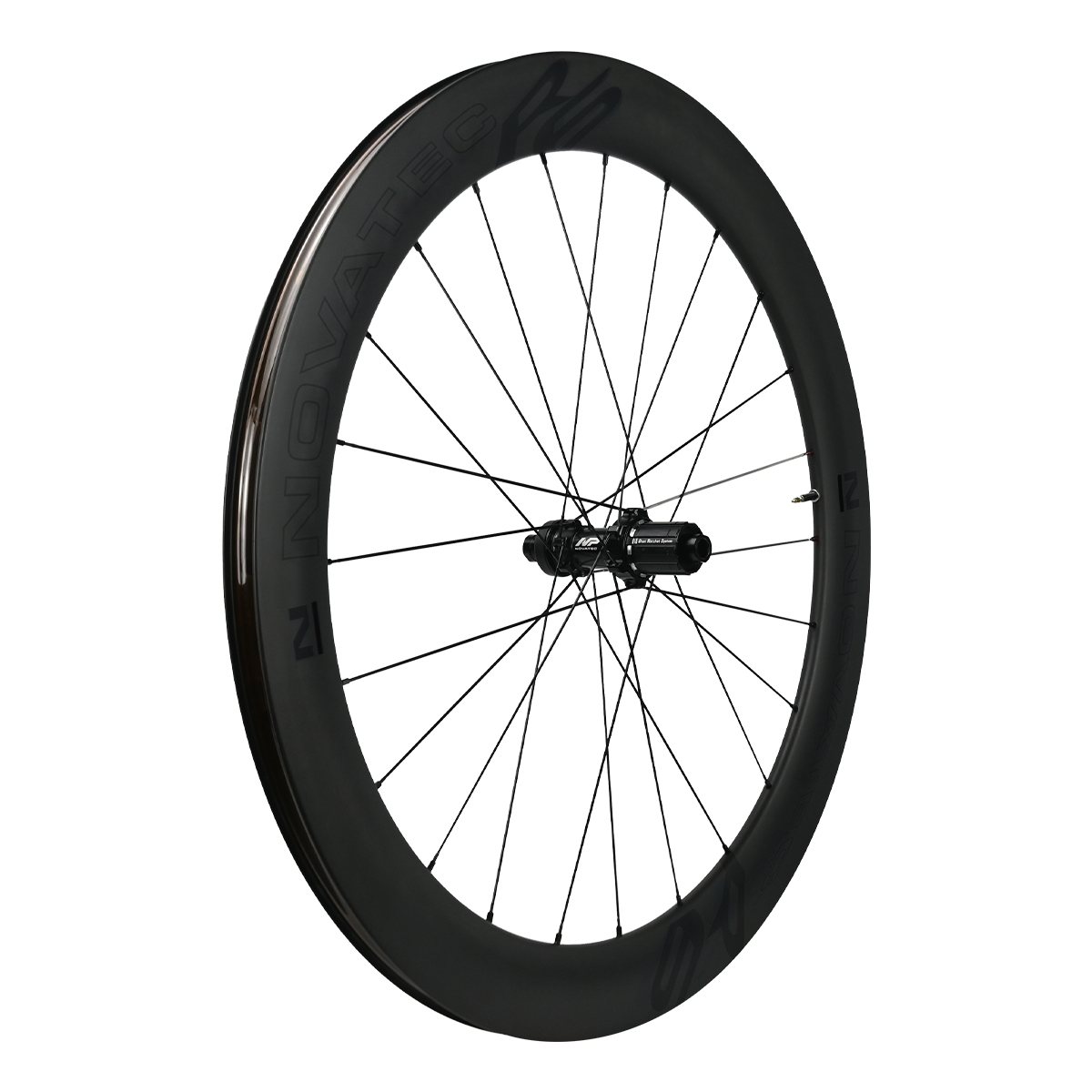 Ruote a disco da strada in carbonio Novatec R6 Pro-CL, tubeless ready, 12×100/12x142mm, Shimano HG