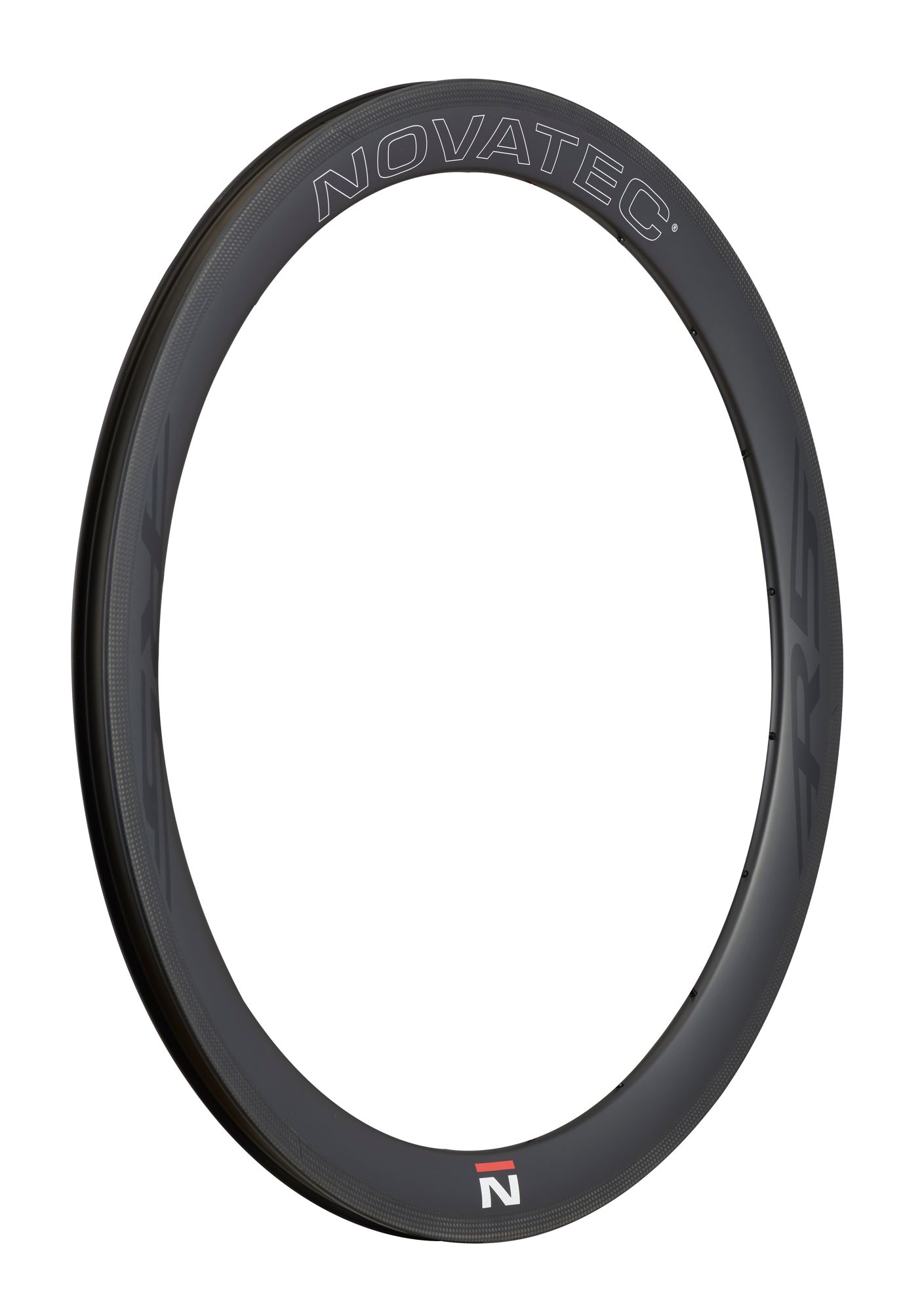 Cerchio, carbon, 700C, 20H, R5 anteriore, 50×18.3, Logo N15, 30% Nero Opaco