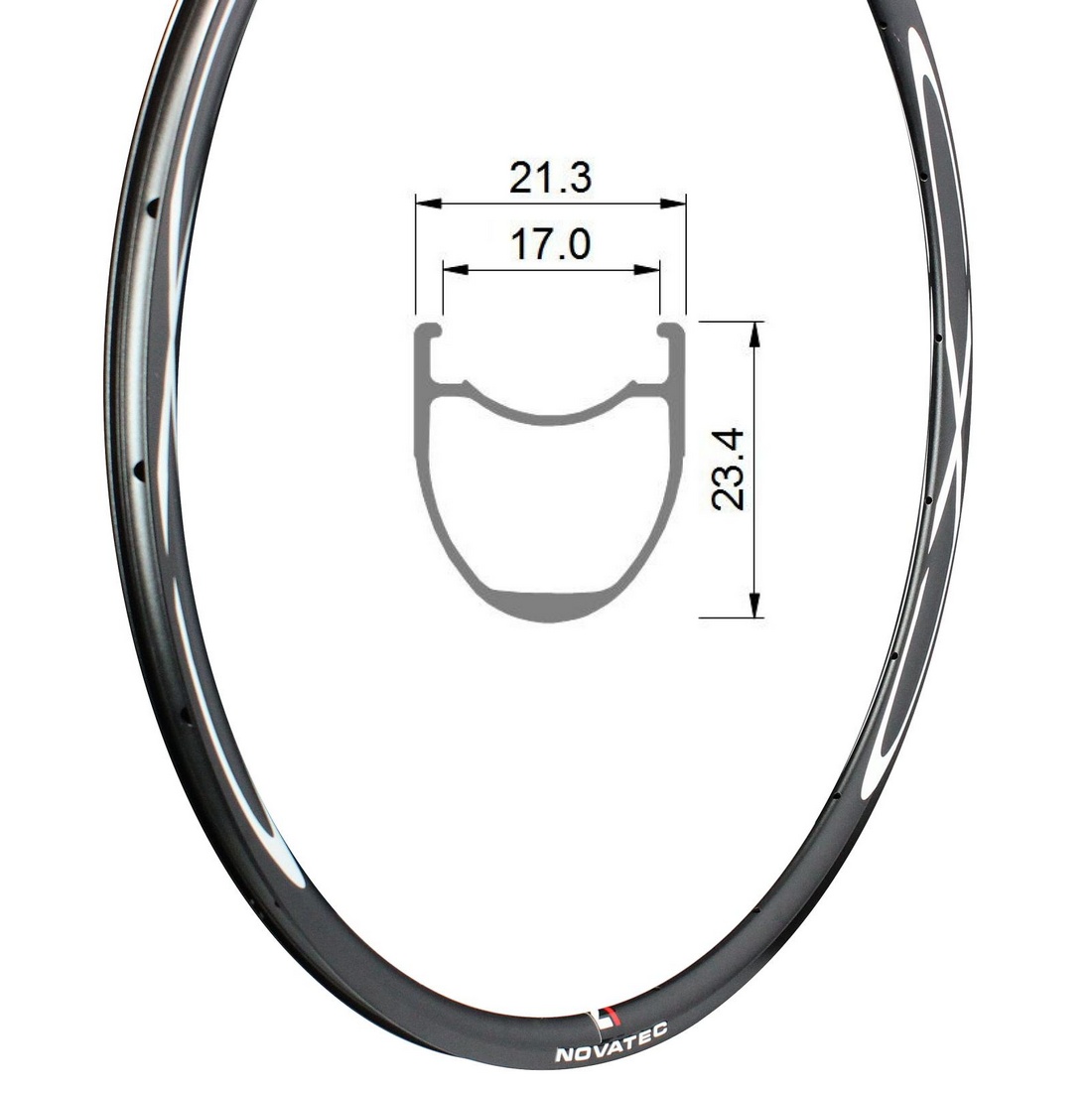 Cerchio posteriore Rim CXD-C_U2.1 24H con logo CXD
 – SRV