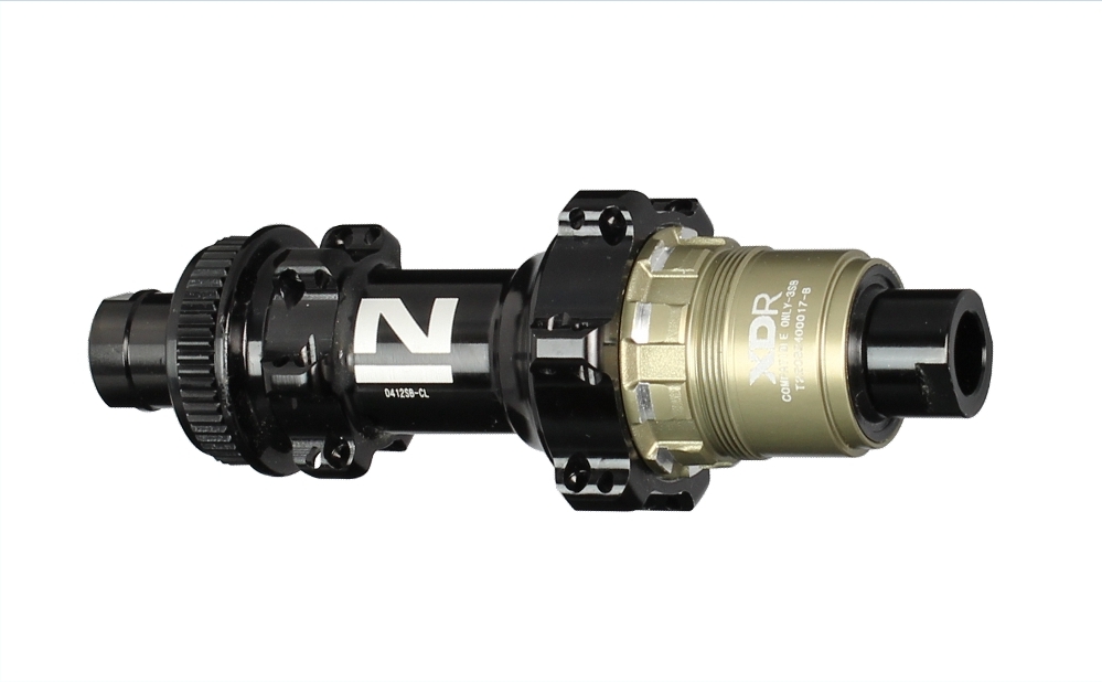 Mozzo ruota posteriore Novatec D412SB-CL-X12-A4A-XDR, centerlock, nero, 28 fori dentati