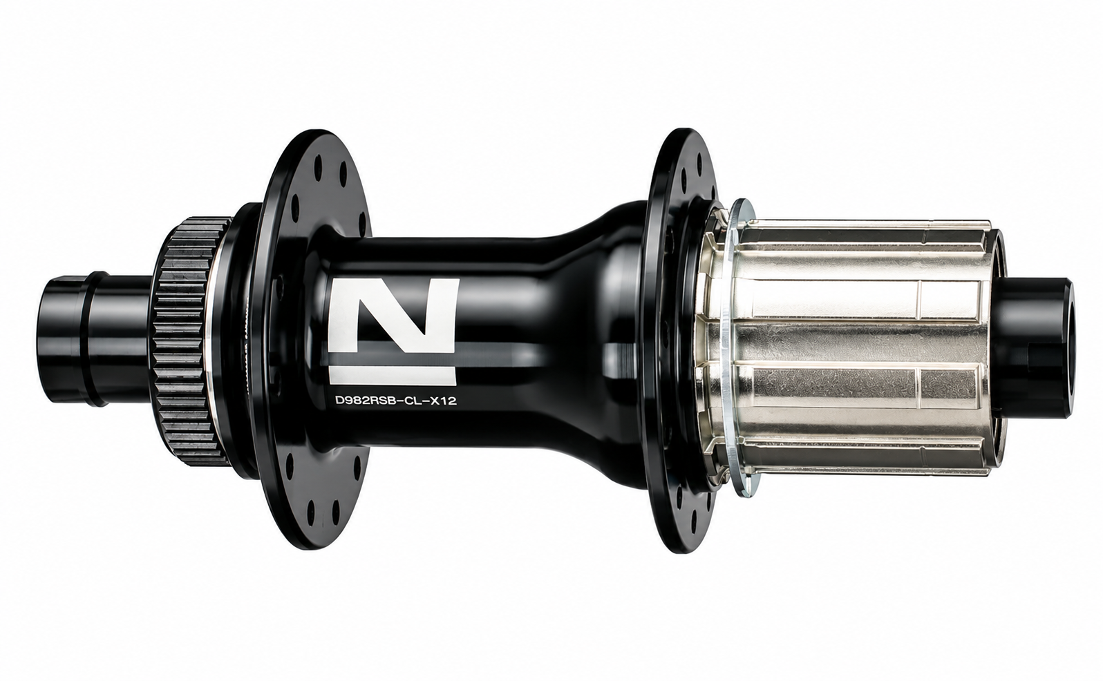 Mozzo posteriore Novatec D982RSB-SL-CL-X12-HG, centerlock, nero, 24 fori