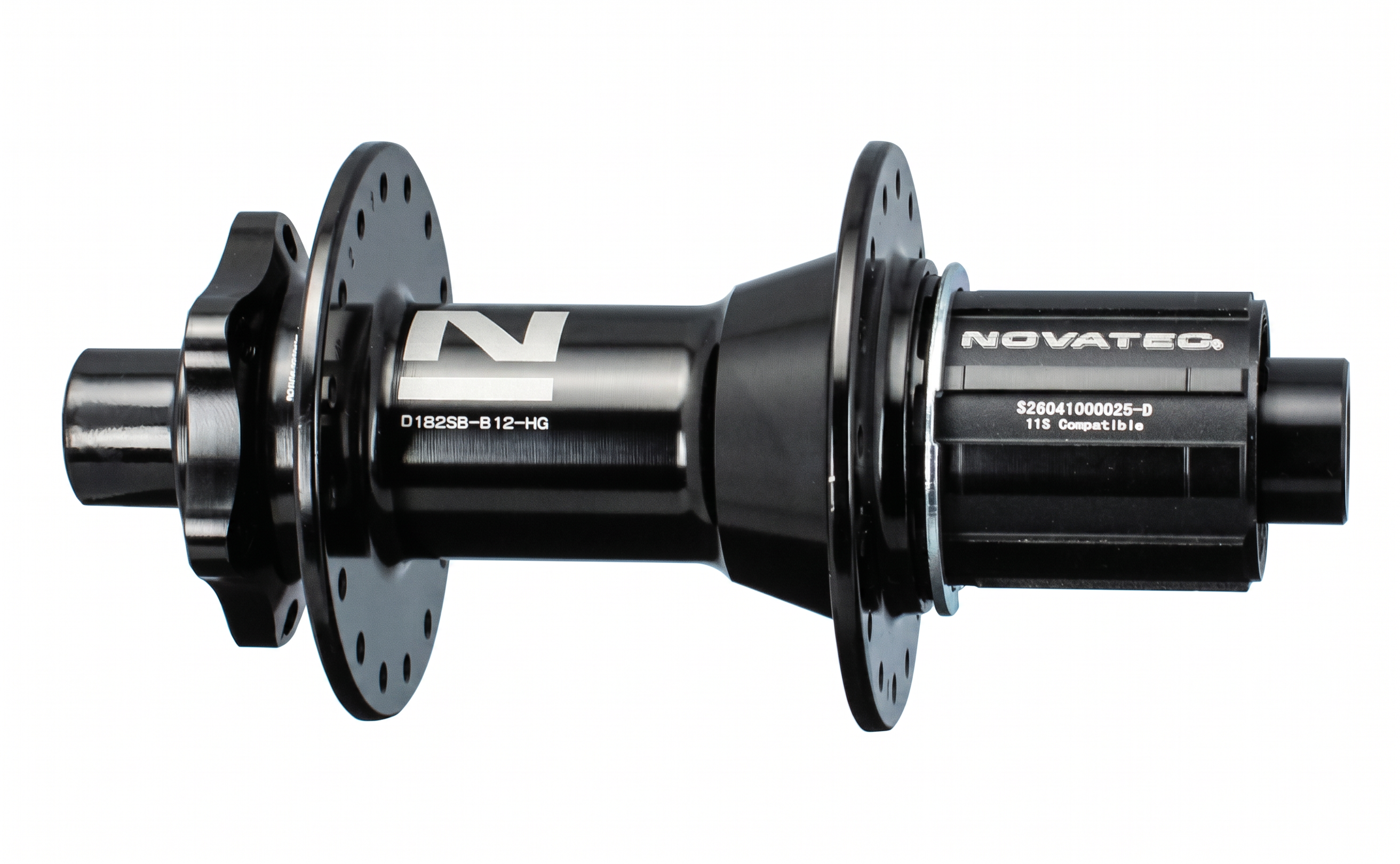 Mozzo posteriore Novatec D182SB-B12-HG, 6 fori, nero, 32 fori