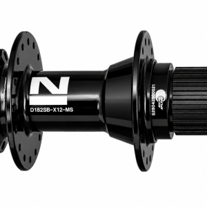 Mozzo disco posteriore Novatec D182SB-X12-MS, 6 bulloni, nero, 32 fori