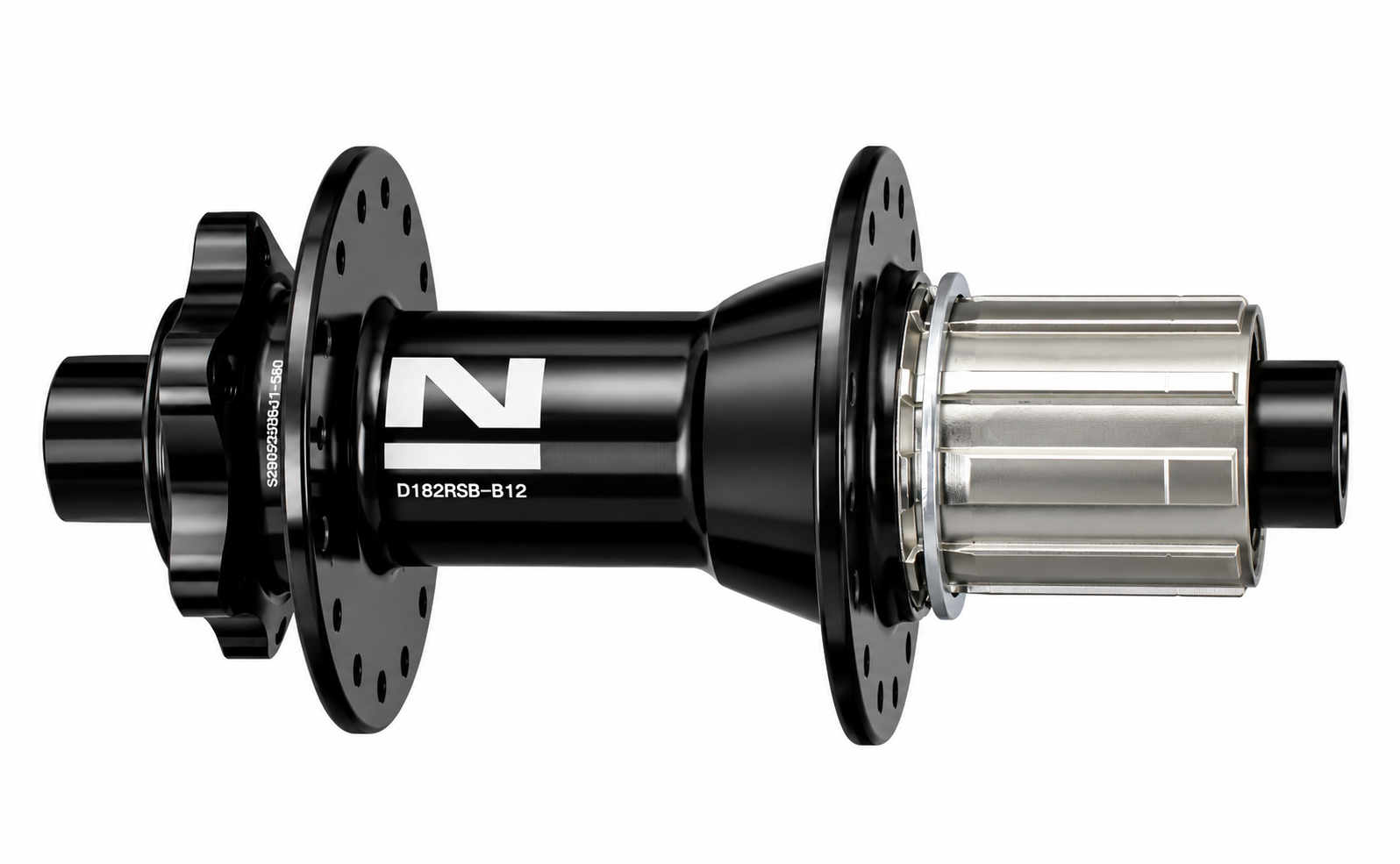Mozzo ruota posteriore Novatec D182RSB-B12-HG, 6 fori, nero, 32 fori