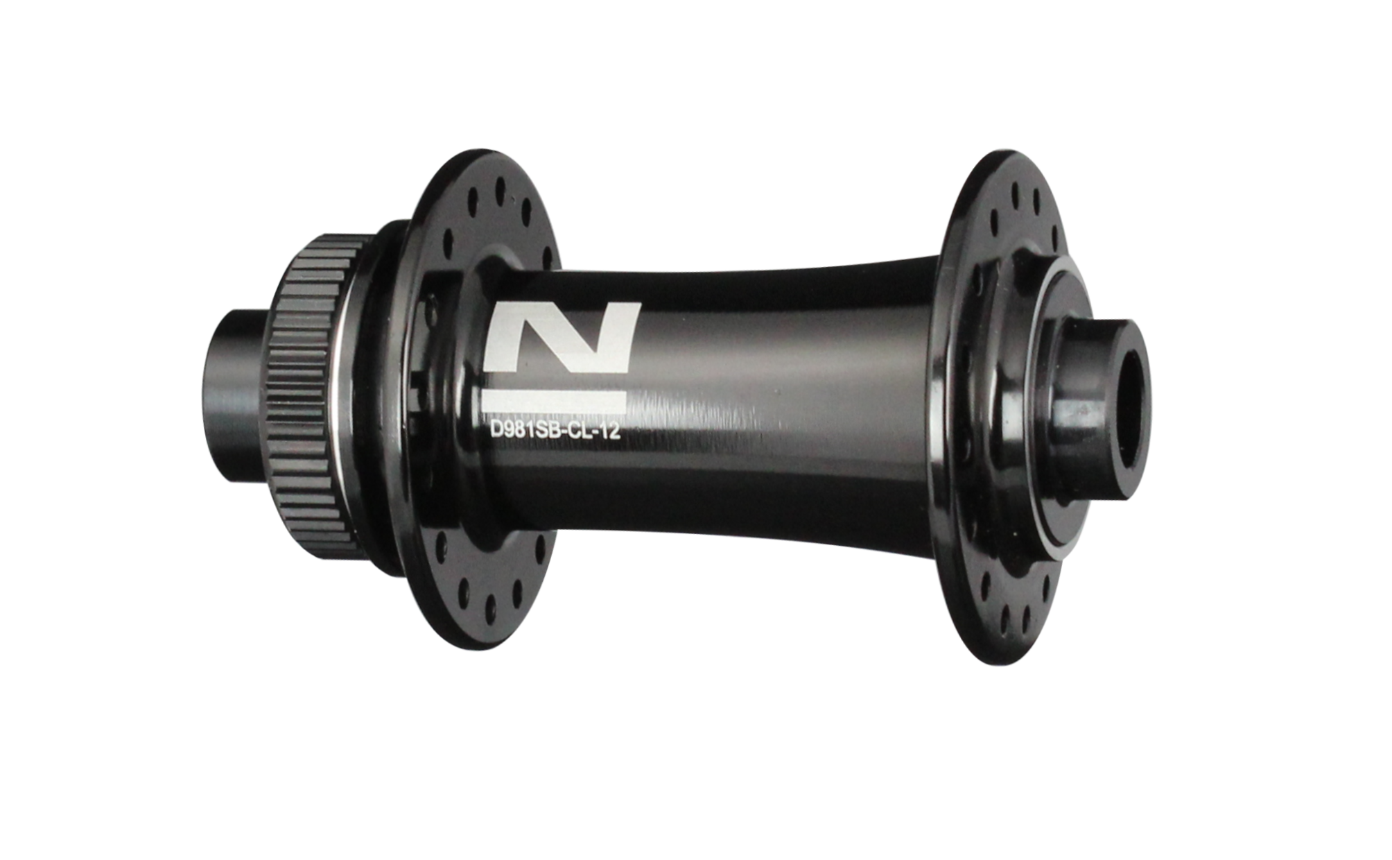 Mozzo anteriore a disco Novatec D981SB-CL-12, centerlock, nero, 28 fori
